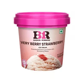 Baskin Robbins Very Berry Strawberry Ice Cream Cup